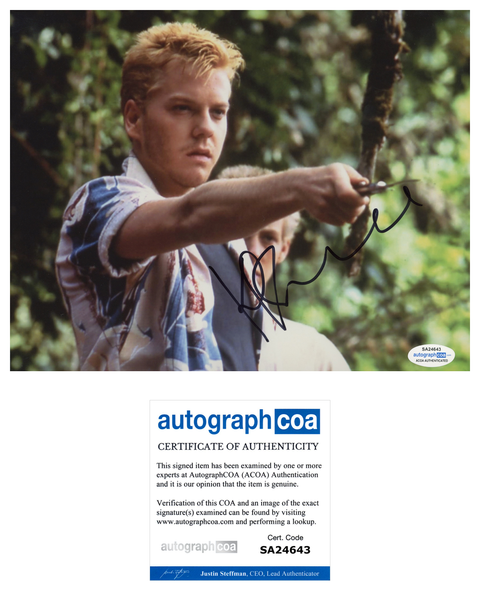 Kiefer Sutherland Stand By Me Signed Autograph 8x10 Photo ACOA - Outlaw Hobbies Authentic Autographs