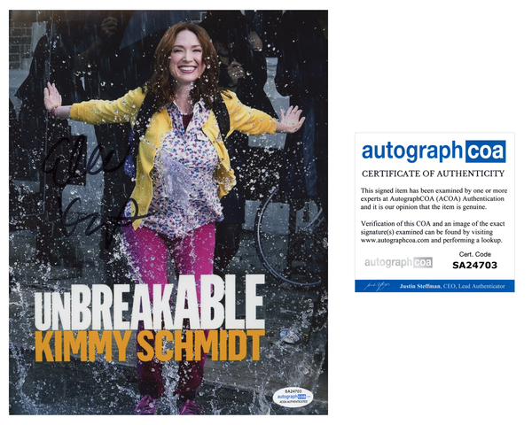 Ellie Kemper Kimmy Schmidt Signed Autograph 8x10 Photo ACOA #2 - Outlaw Hobbies Authentic Autographs