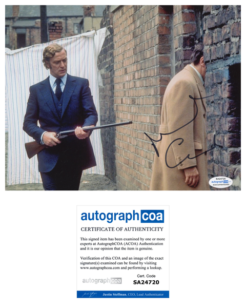 Michael Caine Get Carter Signed Autograph 8x10 Photo ACOA #2 - Outlaw Hobbies Authentic Autographs