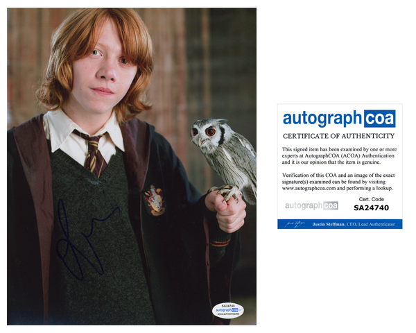 Rupert Grint Harry Potter Signed Autograph 8x10 ACOA - Outlaw Hobbies Authentic Autographs