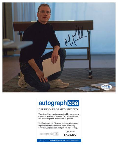 Michael Fassbender Jobs Signed Autograph 8x10 Photo ACOA #18 - Outlaw Hobbies Authentic Autographs