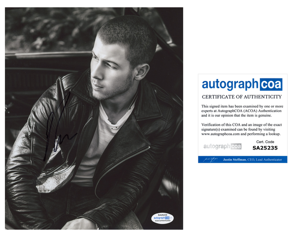 Nick Jonas Kingdom Signed Autograph 8x10 Photo ACOA - Outlaw Hobbies Authentic Autographs