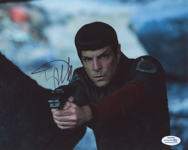 Zachary Quinto Star Trek Signed Autograph 8x10 Photo ACOA #6 - Outlaw Hobbies Authentic Autographs