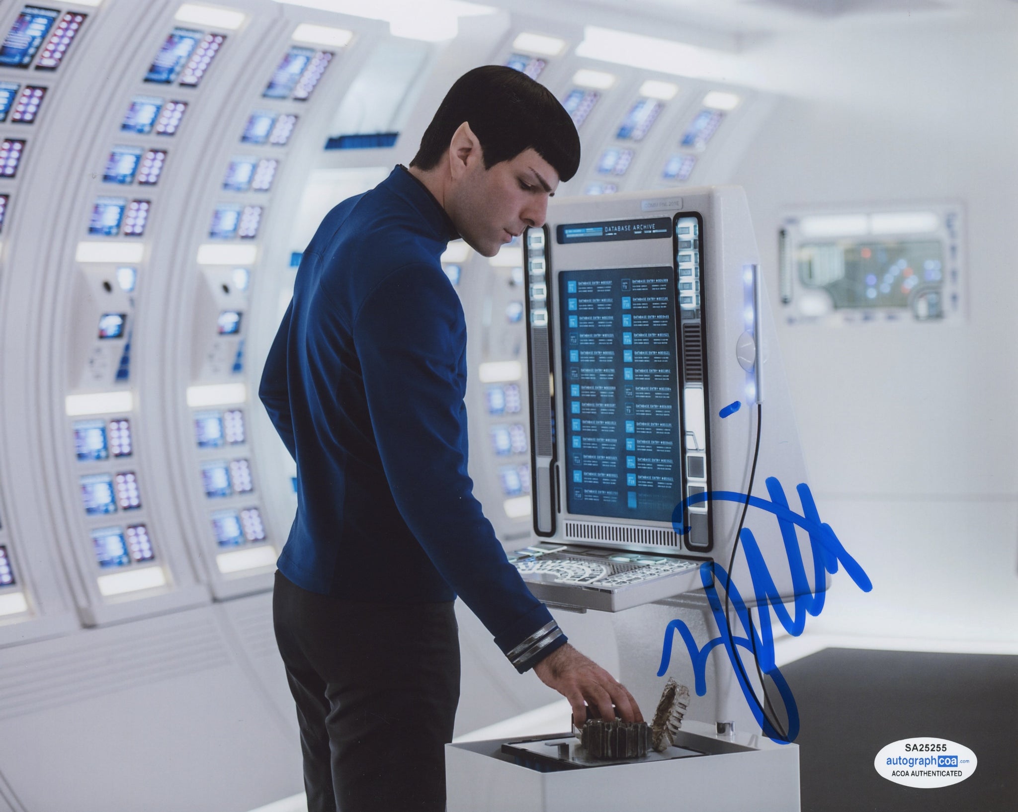 Zachary Quinto Star Trek Signed Autograph 8x10 Photo ACOA #7 - Outlaw Hobbies Authentic Autographs