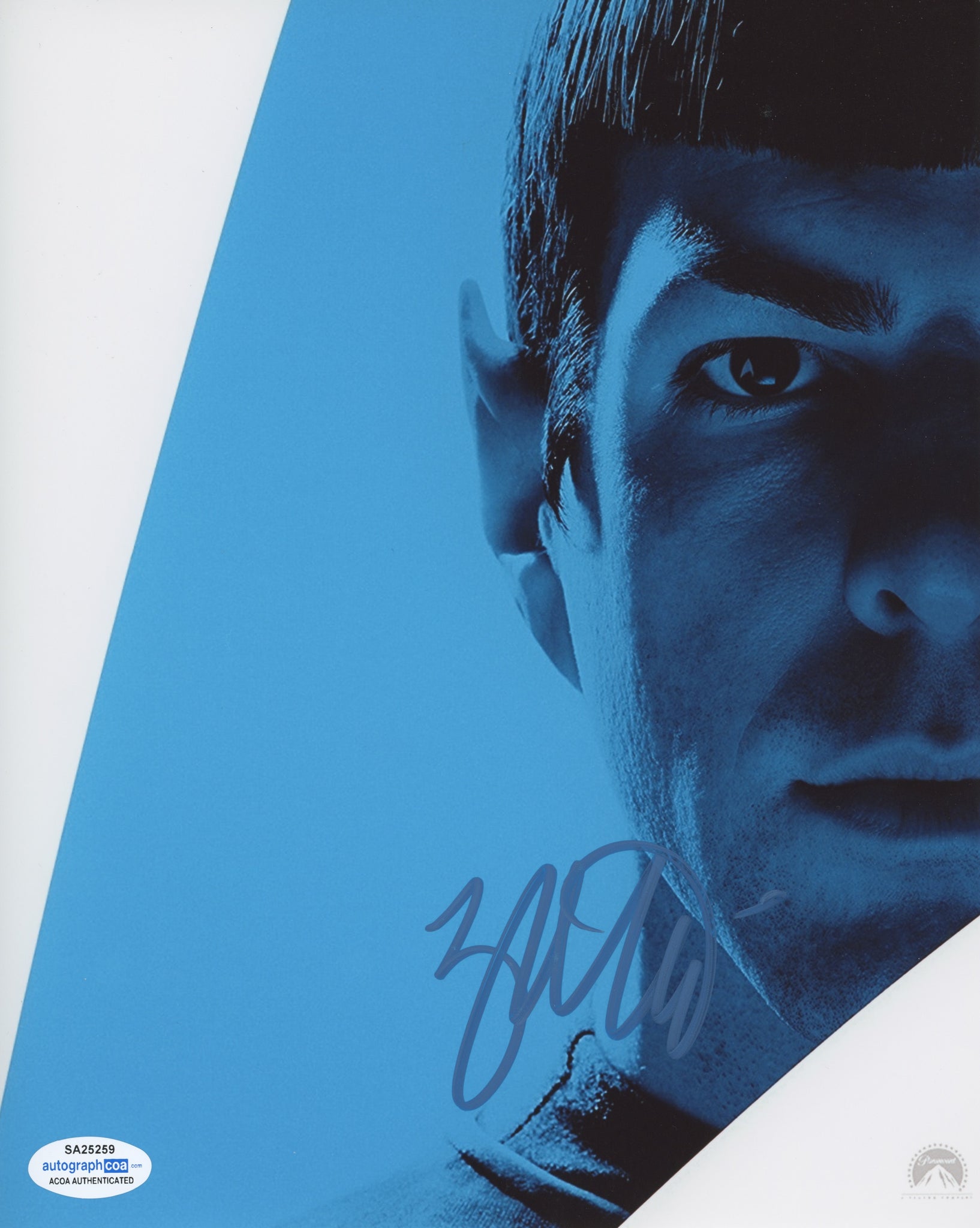 Zachary Quinto Star Trek Signed Autograph 8x10 Photo ACOA #11 - Outlaw Hobbies Authentic Autographs