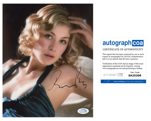 Rosamund Pike Sexy Signed Autograph 8x10 ACOA #3 - Outlaw Hobbies Authentic Autographs
