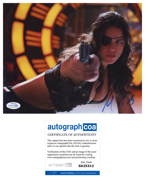 Michelle Rodriguez Grindhouse Signed Autograph 8x10 Photo ACOA #6 - Outlaw Hobbies Authentic Autographs