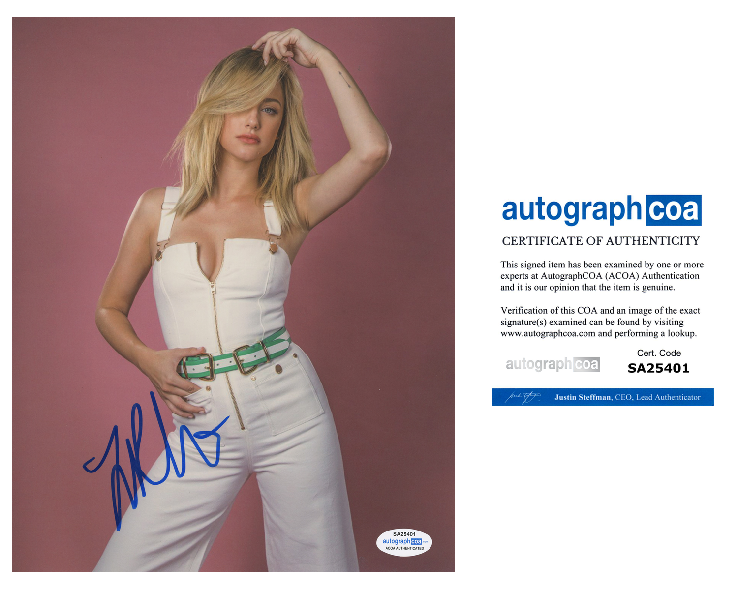 Lili Reinhart Sexy Riverdale Signed Autograph 8x10 Photo ACOA #14