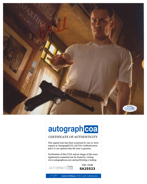Michael Fassbender XMen Signed Autograph 8x10 Photo ACOA #18 Magneto - Outlaw Hobbies Authentic Autographs
