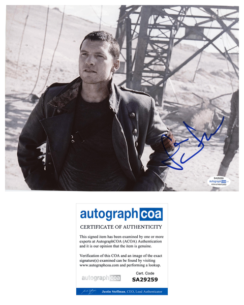 Sam Worthington Terminator Signed Autograph 8x10 Photo ACOA #2 - Outlaw Hobbies Authentic Autographs