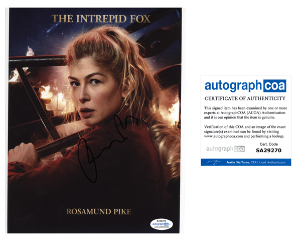 Rosamund Pike Worlds End Signed Autograph 8x10 ACOA #5 - Outlaw Hobbies Authentic Autographs