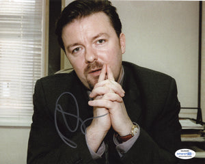 Ricky Gervais The Office Signed Autograph 8x10 Photo ACOA - Outlaw Hobbies Authentic Autographs