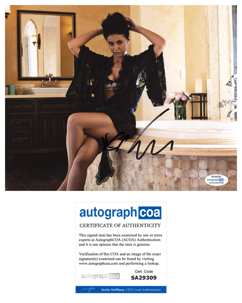 Emmanuelle Chriqui Sexy Signed Autograph 8x10 Photo ACOA #8 - Outlaw Hobbies Authentic Autographs