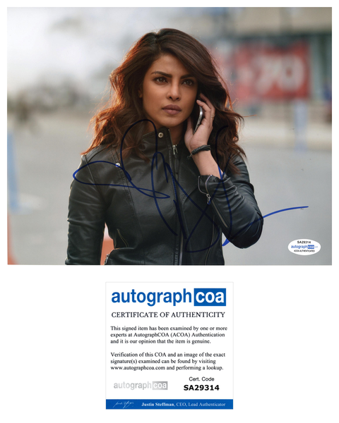 Priyanka Chopra Quantico Sexy Signed Autograph 8x10 Photo ACOA - Outlaw Hobbies Authentic Autographs