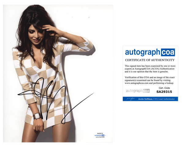 Priyanka Chopra Sexy Signed Autograph 8x10 Photo ACOA #2 - Outlaw Hobbies Authentic Autographs