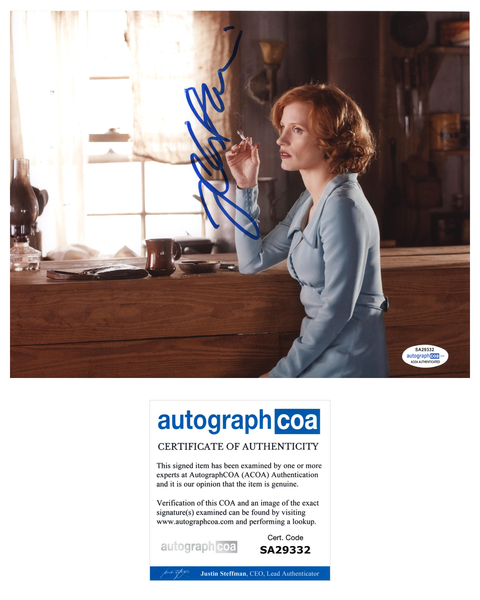 Jessica Chastain Lawless Signed Autograph 8x10 Photo ACOA #3 - Outlaw Hobbies Authentic Autographs
