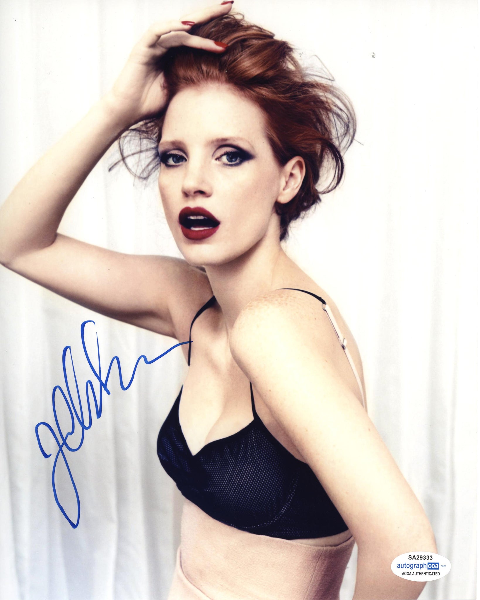Jessica Chastain Sexy Signed Autograph 8x10 Photo ACOA #4 - Outlaw Hobbies Authentic Autographs