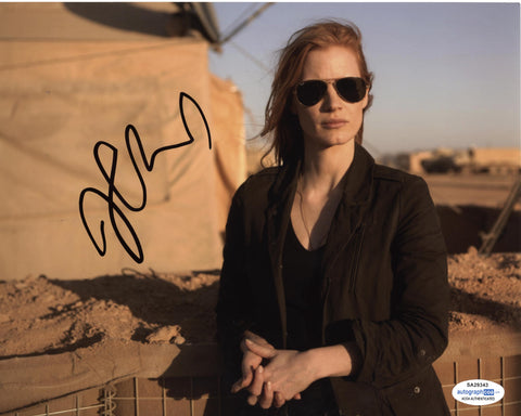 Jessica Chastain Zero Dark Thirty Signed Autograph 8x10 Photo ACOA #14 - Outlaw Hobbies Authentic Autographs