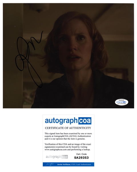 Jessica Chastain It Signed Autograph 8x10 Photo ACOA #24 - Outlaw Hobbies Authentic Autographs