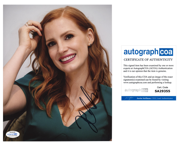 Jessica Chastain Sexy Signed Autograph 8x10 Photo ACOA #22 - Outlaw Hobbies Authentic Autographs