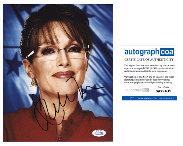 Julianne Moore Sarah Palin Signed Autograph 8x10 Photo ACOA #15 - Outlaw Hobbies Authentic Autographs