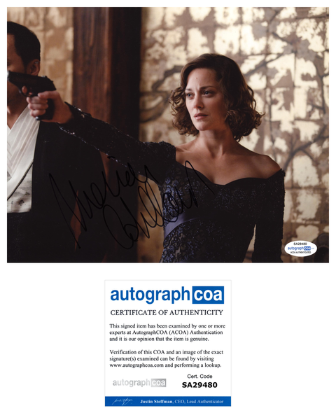 Marion Cotillard Dark Knight Signed Autograph 8x10 Photo ACOA #5 - Outlaw Hobbies Authentic Autographs