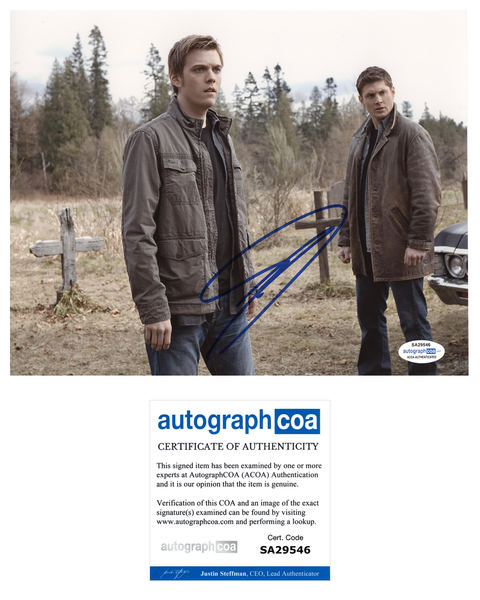 Jake Abel Supernatural Signed Autograph 8x10 Photo ACOA #3 - Outlaw Hobbies Authentic Autographs