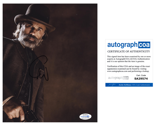 Christoph Waltz Hateful 8 Signed Autograph 8x10 Photo ACOA #14 - Outlaw Hobbies Authentic Autographs