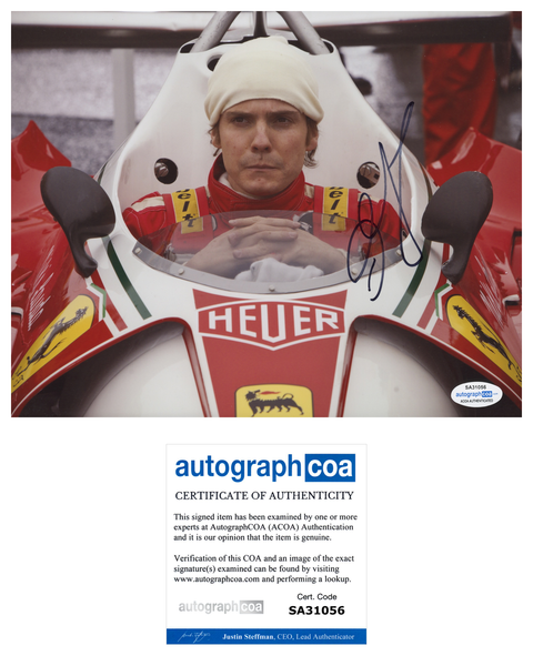 Daniel Bruhl Rush Signed Autograph 8x10 Photo ACOA - Outlaw Hobbies Authentic Autographs