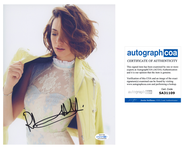 Rebecca Hall Sexy Signed Autograph 8x10 Photo ACOA - Outlaw Hobbies Authentic Autographs