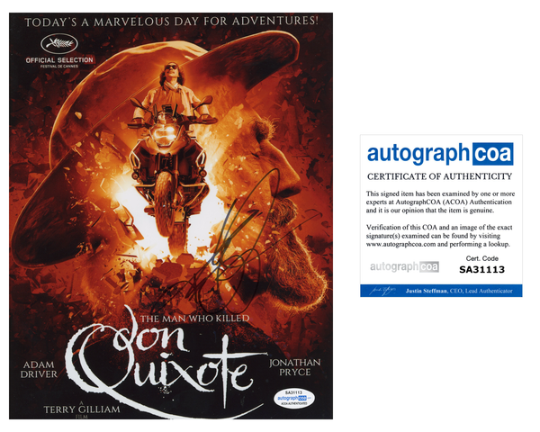 Terry Gilliam Don Quixote Signed Autograph 8x10 Photo ACOA - Outlaw Hobbies Authentic Autographs