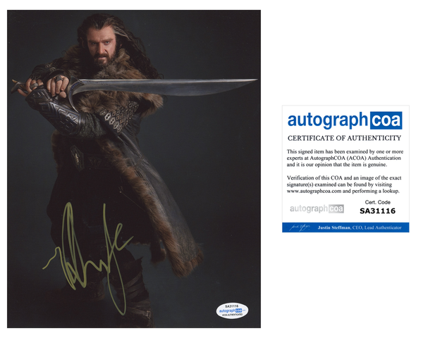Richard Armitage Signed Autograph 8x10 The Hobbit Photo ACOA #15 - Outlaw Hobbies Authentic Autographs