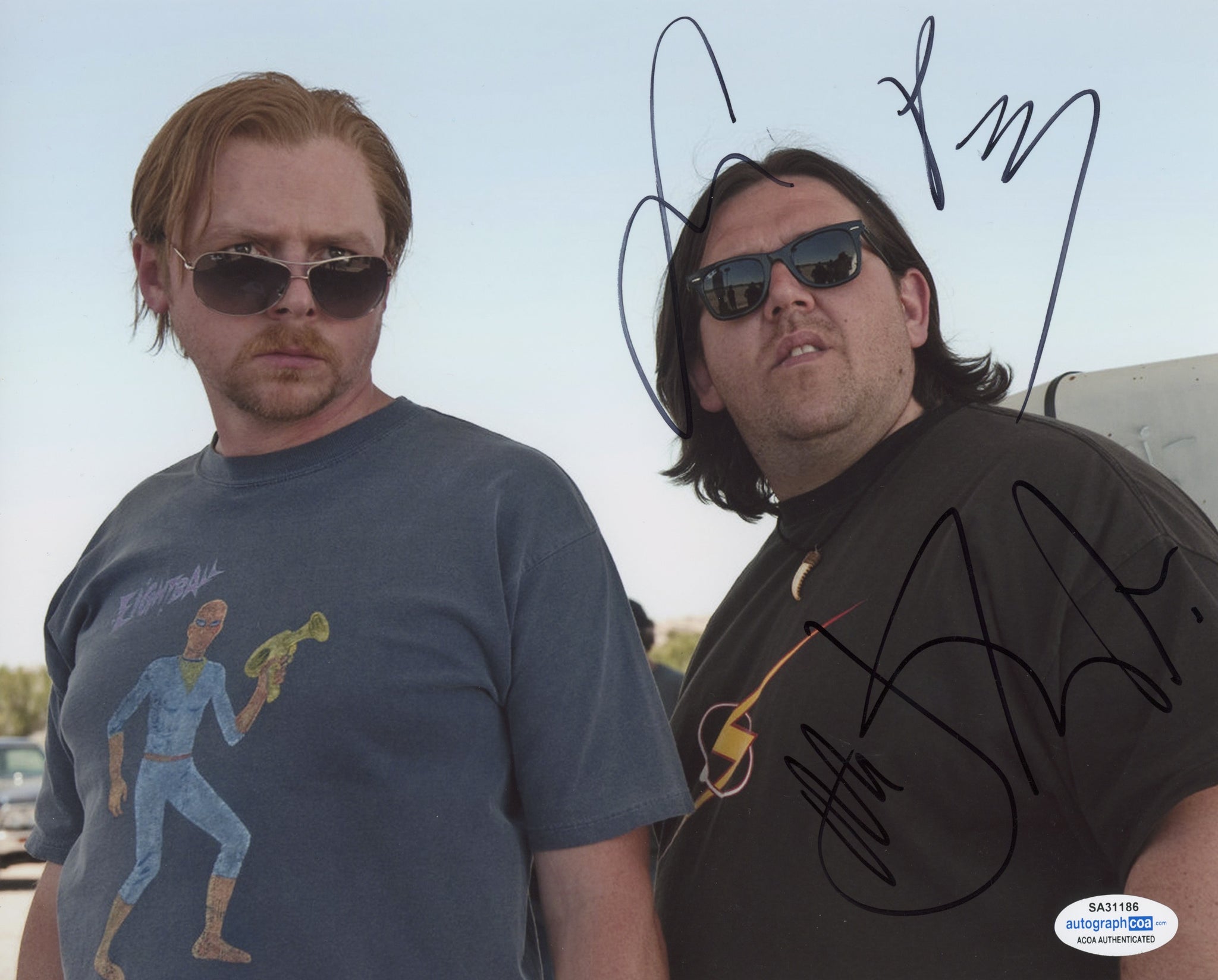 Nick Frost Simon Pegg Paul Signed Autograph 8x10 Photo ACOA #8 - Outlaw Hobbies Authentic Autographs