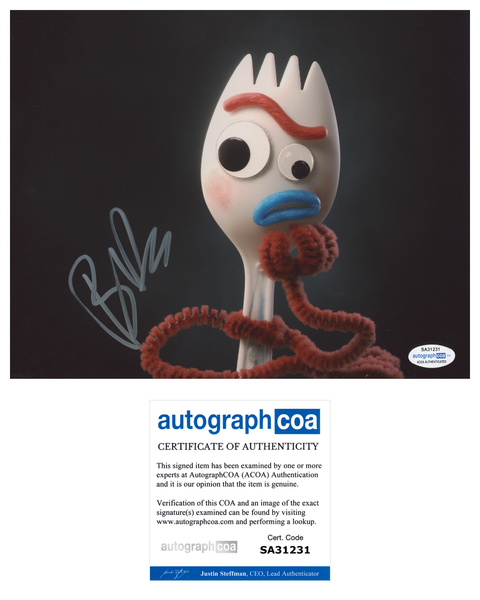Tony Hale Toy Story 4 Forky Signed Autograph 8x10 Photo ACOA #6 - Outlaw Hobbies Authentic Autographs