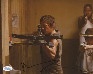 Norman Reedus Walking Dead Signed Autograph 8x10 Photo ACOA #4 - Outlaw Hobbies Authentic Autographs