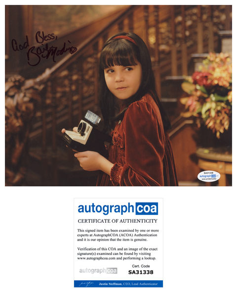 Bailee Madison Afraid of the Dark Signed Autograph 8x10 Photo ACOA #32 - Outlaw Hobbies Authentic Autographs