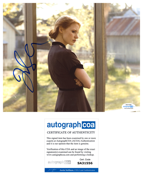 Jessica Chastain Sexy Signed Autograph 8x10 Photo ACOA #24 - Outlaw Hobbies Authentic Autographs