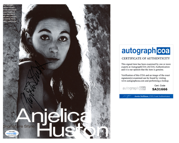 Angelica Huston Signed Autograph 8x10 Photo ACOA - Outlaw Hobbies Authentic Autographs