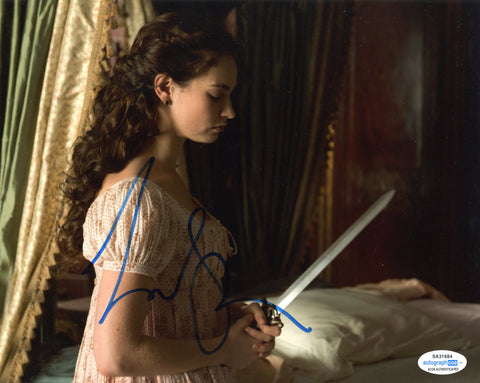 Lily James Pride Prejudice Zombies Signed Autograph 8x10 Photo ACOA #6 - Outlaw Hobbies Authentic Autographs