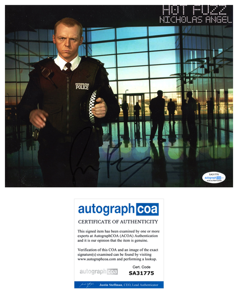Simon Pegg Hot Fuzz Signed Autograph 8x10 Photo ACOA #18 - Outlaw Hobbies Authentic Autographs
