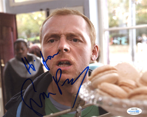 Simon Pegg Shaun of the Dead Signed Autograph 8x10 Photo ACOA #23 - Outlaw Hobbies Authentic Autographs