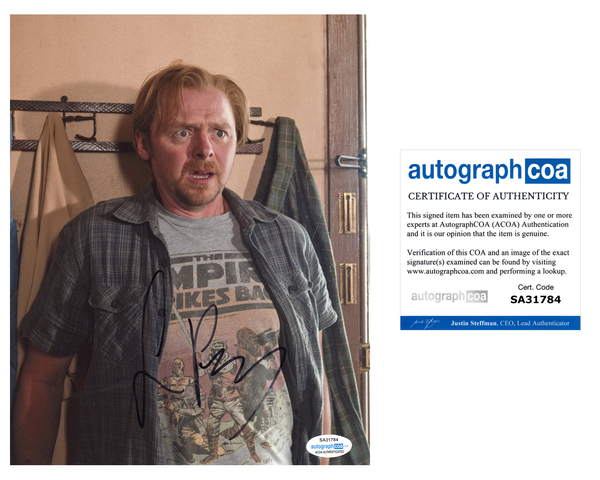 Simon Pegg Paul Signed Autograph 8x10 Photo ACOA #27 - Outlaw Hobbies Authentic Autographs
