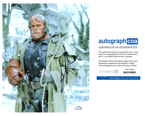 Ron Perlman Hellboy Signed Autograph 8x10 Photo ACOA - Outlaw Hobbies Authentic Autographs