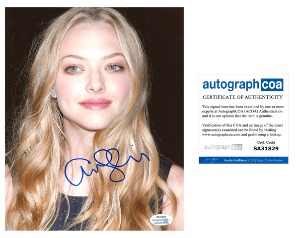 Amanda Seyfried Sexy Signed Autograph 8x10 Photo ACOA #5 - Outlaw Hobbies Authentic Autographs