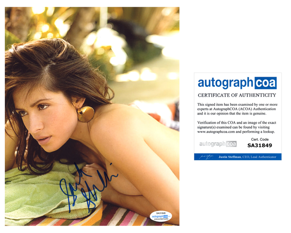 Sarah Shahi Sexy Signed Autograph 8x10 Photo ACOA #12 - Outlaw Hobbies Authentic Autographs