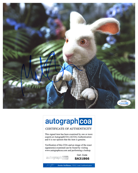 Michael Sheen Alice in Wonderland Signed Autograph 8x10 Photo ACOA #4 - Outlaw Hobbies Authentic Autographs