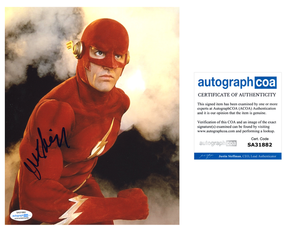 John Wesley Shipp The Flash Signed Autograph 8x10 Photo ACOA #9 - Outlaw Hobbies Authentic Autographs
