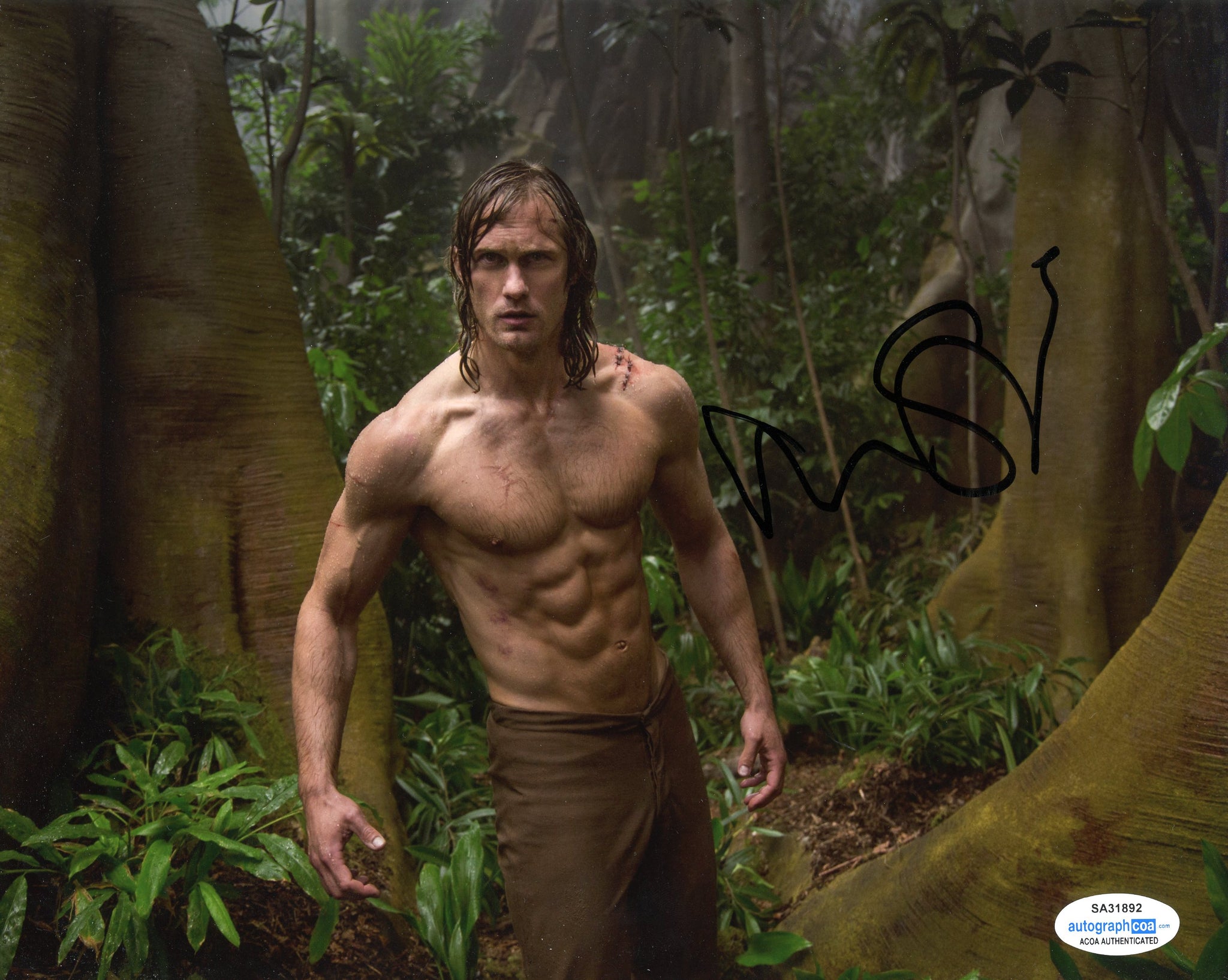 Alexander Alex Skarsgard Tarzan Signed Autograph 8x10 Photo ACOA #7 - Outlaw Hobbies Authentic Autographs