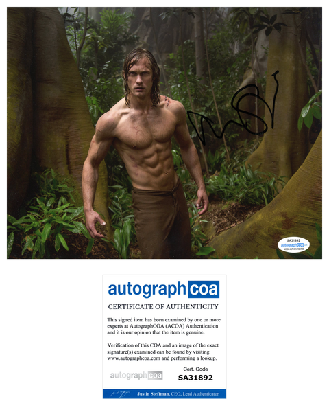 Alexander Alex Skarsgard Tarzan Signed Autograph 8x10 Photo ACOA #7 - Outlaw Hobbies Authentic Autographs