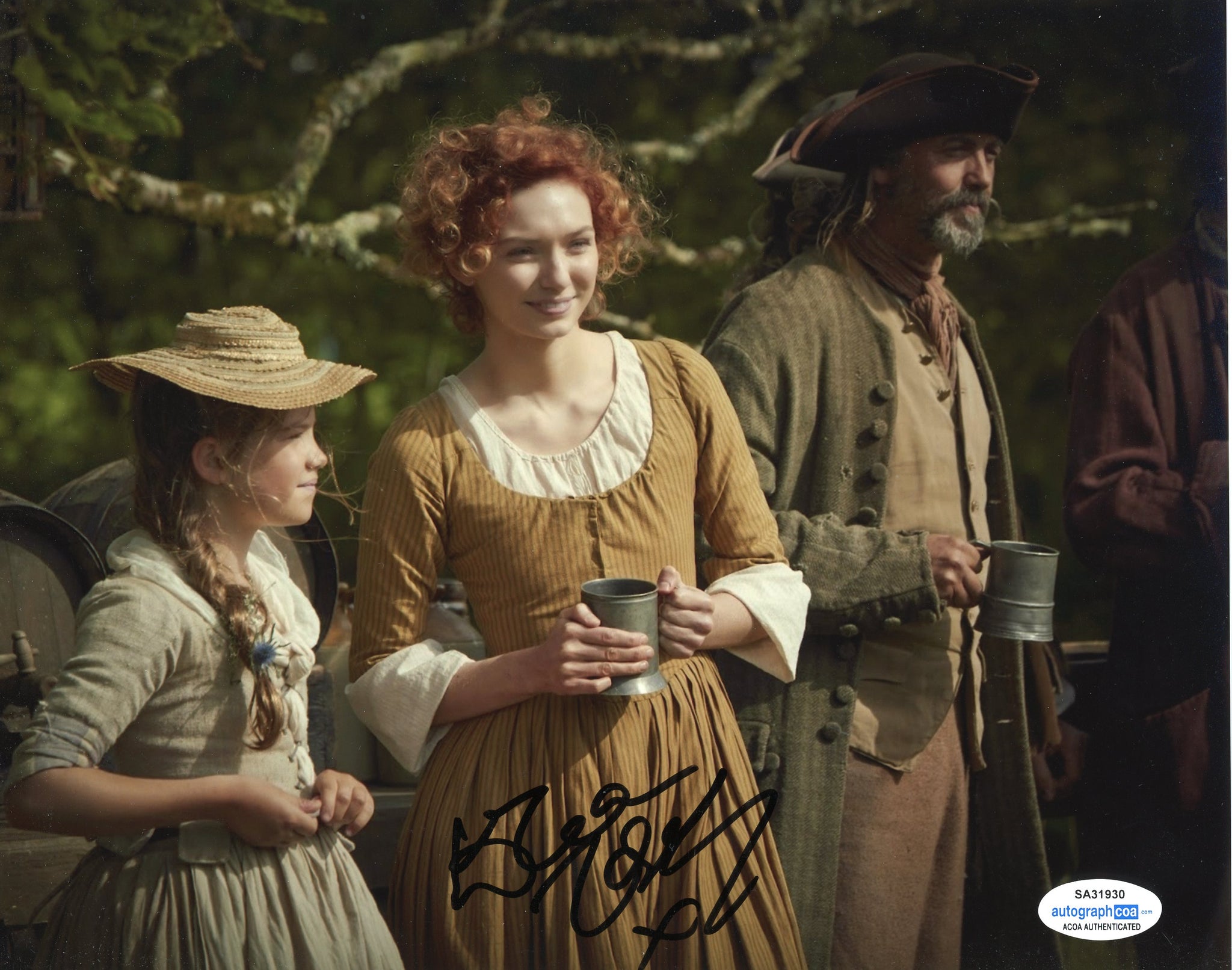 Eleanor Tomlinson Poldark Signed Autograph 8x10 ACOA #19 - Outlaw Hobbies Authentic Autographs